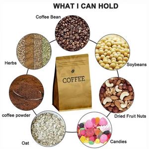 Bolsas de Papel Kraft Florales Impresas de Ocho Lados Personalizadas de Alta Calidad con Fondo Plano para Café, Té y Productos Secos con Válvula - Product Image 6