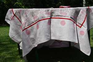 ผ้าปูโต๊ะพิมพ์ลายดอกไม้ทำจากผ้าลินินขนาด60x90นิ้ว - Product Image 2