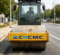 Rouleau compresseur vibrant à tambour unique CNCMC TRSH06 6T, puissance 36,8 kW, pour l'entretien routier municipal et le compactage du sol et de l'asphalte