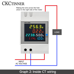 D52-2066 6 trong 1 hiển thị thông minh <span class=keywords><strong>Meter</strong></span> Din Rail AC Monitor điện áp hiện tại điện năng lượng điện tần số <span class=keywords><strong>Meter</strong></span> - Product Image 3