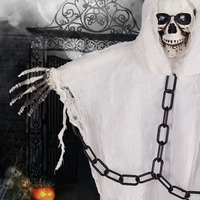 Accessoires de décoration pour Halloween, bar secret, scène d'horreur, son lumineux, commande vocale, induction suspendue, style fantôme