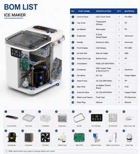 Portable <b>Countertop</b> <b>Ice</b> <b>Maker</b> Machine Bullet <b>Ice</b> <b>Maker</b> 12KG/24H with LED Touch Panel R600 Refrigerant for Home Bar Office - Product Image 6