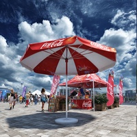 Parasol de plage personnalisé avec logo, parasol de soleil promotionnel pour la promotion de la marque et la publicité