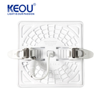 Plafonnier LED encastré carré ultra-plat KEOU 18W