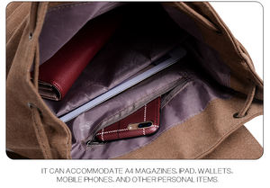 Sac à dos en toile vintage personnalisé, sac à dos décontracté, sac à dos pour livres, sac à dos d'école en coton - Product Image 6