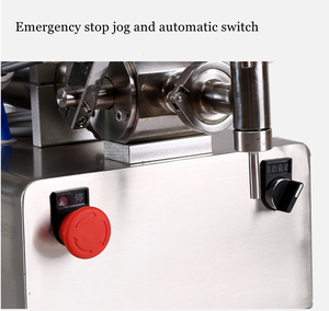 Machine de remplissage semi-automatique à buse unique pour cosmétiques, yaourts, beurres, crèmes et pâtes, avec trémie chauffante et agitante - Product Image 5
