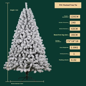 Wholesale Full PVC Flocked Dead Branch Christmas <b>Tree</b> Snowy Elf Style With <b>Lights</b> Snow Covered <b>Tree</b> Without Fence - Product Image 4