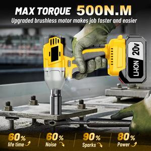3-in-1 20V Industrial Grade Cordless Impact Wrench Set DIY Car Maintenance <b>Battery</b> Supports Drop Shipping Local US Warehouse CW- - Product Image 6