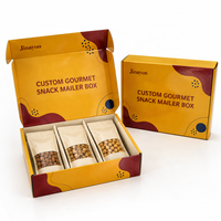 Boîte d'expédition personnalisée brillante pour snacks gourmands, en carton ondulé E, emballage cadeau pour dégustation et abonnement