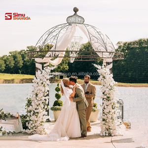 Grande Chuppah in Ferro Battuto <span class=keywords><strong>per</strong></span> Decorazioni Eleganti da <span class=keywords><strong>Giardino</strong></span>, Sfondo Metallico <span class=keywords><strong>per</strong></span> Matrimoni - Product Image 2
