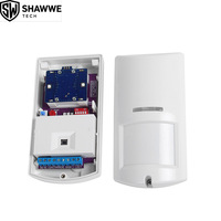 Detector de Movimiento Dual con Cable para Exteriores, PIR+Microondas, ABS, Alcance de Detección de 12 Metros, Inmunidad a Mascotas, Fuerte Anti-interferencia, Alarma de Seguridad