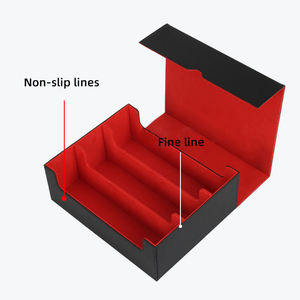   Caja de Almacenamiento de Cartas de Cuero PU de Tres Filas para 1800 Cartas, Organizador de Cartas Coleccionables de Gran Capacidad con Divisores para Juegos TCG CCG - Product Image 5