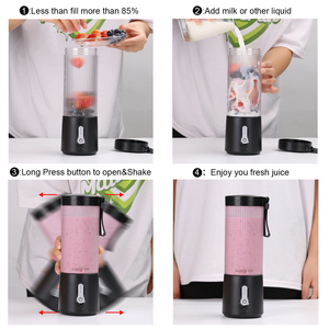 Exprimidor de Cítricos, Licuadora Portátil, Vaso Exprimidor Eléctrico Recargable por USB, Máquina de Jugos Lentos - Product Image 6