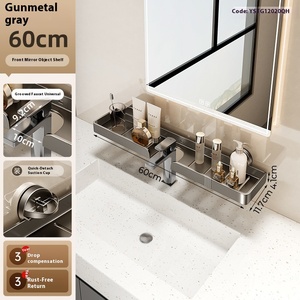 <span class=keywords><strong>Ventouse</strong></span> miroir coin avant monté plastique fini toilette support de rangement avec robinet évier mural salle de bain lavabo - Product Image 5