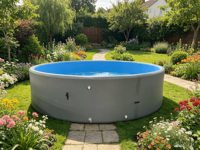 500*120cm Umweltfreundlicher PVC Aufblasbarer Schwimmpool für Kinder und Familien Langlebiges Drop-Stitch-Bodentuch