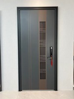Porte de sécurité en aluminium durable, résistante aux balles, anti-effraction, à ouverture coulissante pour maison, villa, appartement, hôtel