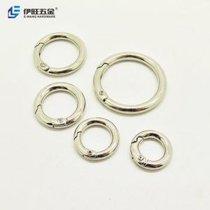 EWANG Useful Zinc Alloy <b>Silver</b> 3.8*19mm Carabiner Spring Rings Metal O Ring - Product Image 4