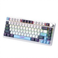 Keyboard Mekanik K82 USB Berkabel untuk Gaming E-Sports Co-Branded dengan Desain Ramping dan Tombol Putar RGB untuk Desktop