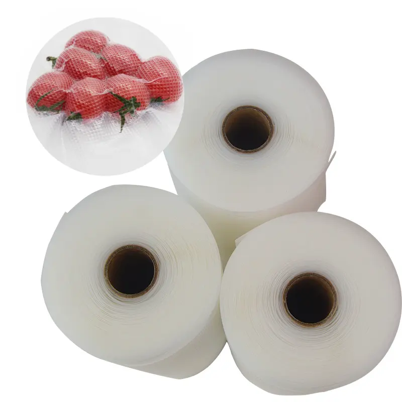 Eco Vriendelijke Custom Verpakking Getextureerde Vacuüm Sealer Zakken Rollen Transparant Plastic Nylon Reliëf Vacuüm Seal Roll Bag