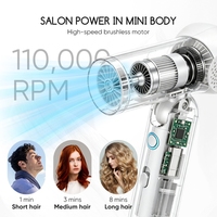 Mini sèche-cheveux portable pour les voyages, pliable, haute vitesse, sèche-cheveux électrique professionnel pour salon, marque privée