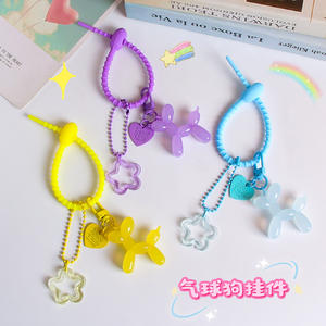 พวงกุญแจรูปสุนัขบอลลูนเจลลี่สไตล์เสี่ยวหงซู พร้อมสายคล้องกระเป๋า ของขวัญชิ้นเล็กๆ สำหรับสาวๆ - Product Image 3