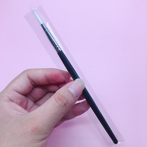 Fine Point <span class=keywords><strong>Liner</strong></span> Brush Corner Eyeliner Brush Outils de maquillage des yeux de précision Poils synthétiques Manche en bois - Product Image 5
