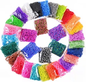 Prix d'usine – Bracelets en élastiques synthétiques couleurs arc-en-ciel pour loisirs créatifs, sacs de recharge pour bracelets <span class=keywords><strong>Loom</strong></span>, élastiques <span class=keywords><strong>Loom</strong></span> - Product Image 4
