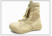 Bottes de combat ultra-légères respirantes pour hommes, couleur coyote brun et noir, bottes tactiques de camping