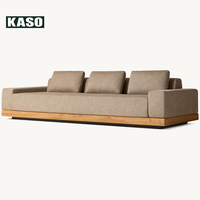 Ensemble de meubles d'extérieur en teck modulaires, sectionnels, personnalisés, de style moderne, en bois massif, résistant à l'eau, de luxe