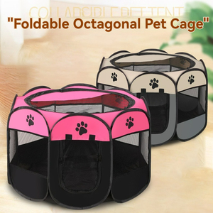 Octagon Pet <strong>Playpen</strong> 8 Panel Foldable Large Space Kennel for Multiple Dogs Cats <strong>Puppy</strong> Breathable Mesh Indoor Outdoor Use - Product Image 4