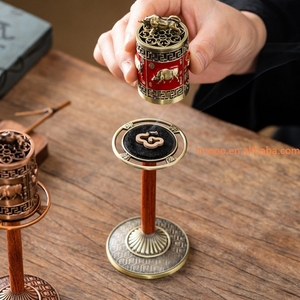 Prix usine <span class=keywords><strong>Bull</strong></span> Brûleur D'encens Rotatif <span class=keywords><strong>Zen</strong></span> Ligne Encens Encensoir Titulaire Boeufs Haute Style Ancien Alliage Décoration. Ménage - Product Image 5