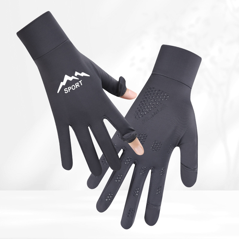 Adhésif antidérapant pour femmes - Style 2 doigts [Gris foncé]