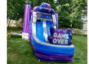 Château gonflable combiné à thème de <span class=keywords><strong>jeu</strong></span> vidéo avec <span class=keywords><strong>toboggan</strong></span> <span class=keywords><strong>aquatique</strong></span>, piscine, manette de <span class=keywords><strong>jeu</strong></span>, château gonflable, trampoline, moonwalk - Product Image 3