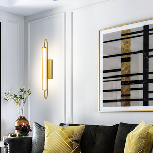 Lampe LED murale moderne en fer avec finition dorée pour chambre à coucher, salle de bain, hôtel - Product Image 2