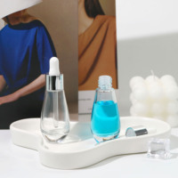 Flacon pulvérisateur en verre transparent en forme de gourde de 30 ml avec diffuseur à bâtonnets pour huiles essentielles, parfums, sérums, mascara et crèmes pour le visage