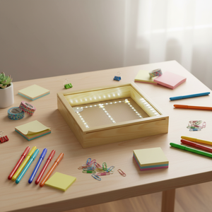 Lampe murale créative à LED 3 couleurs avec variateur d'intensité, boîte à ombre <span class=keywords><strong>en</strong></span> bois, veilleuse décorative pour la maison, <span class=keywords><strong>cadre</strong></span> <span class=keywords><strong>photo</strong></span> <span class=keywords><strong>lumineux</strong></span> - Product Image 1