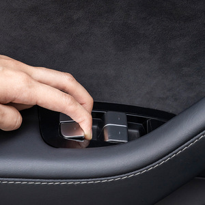 Juego de pegatinas para interruptor de puerta interior de Tesla Model 3, cubierta decorativa autoadhesiva ABS para modificación de automóviles - Product Image 3