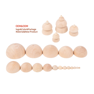 YC OEM unvollendete Holz Halbkreis für DIY Art Castle Block pädagogische Holz Harf Ball Handwerk für Kinder - Product Image 1