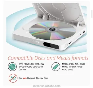 Inveer nuovo alimentatore USB C Mini lettore DVD CD con altoparlante e funzione multimediale modello M3S