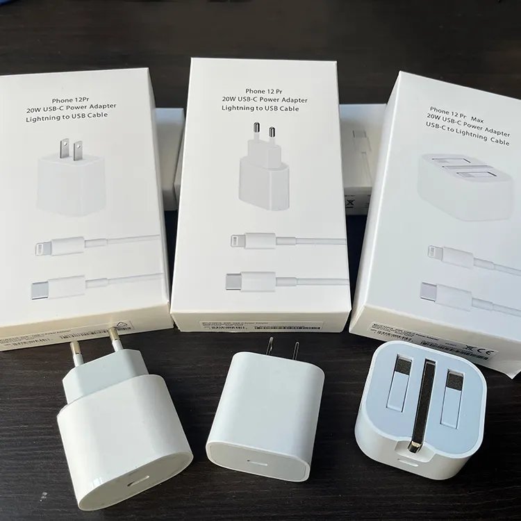PD 20W 3 Pin UK Plug Power Adapter Type C Cable Charger Set For Apple iphone 12 13 Pro 20w Usb-C Charger Adapter