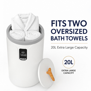 Pemanas Handuk Terbaik dengan 3 Pengaturan Suhu Layar LCD 20L Ember Pemanas Handuk Besar untuk Kamar Mandi & Spa - Product Image 3