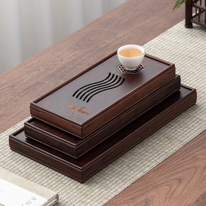 Bamboo <b>Tea</b> <b>Tray</b> With Drain And Water Storage Japanese Style <b>Tea</b> Table Elegant Design For <b>Tea</b> Serving - Product Image 3
