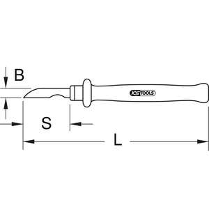 KS TOOLS Cuchilla Pelacables con aislamiento protector, 200mm - Product Image 2