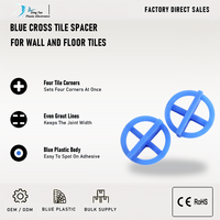 Entretoises de carrelage circulaires creuses bleues de 3 mm pour alignement précis à 90 degrés des carreaux de sol et muraux en porcelaine – Vente en gros