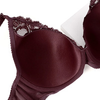 Set Celana Dalam Wanita Transparan Seksi Renda Wanita Ukuran Besar Cup 3/4 D Warna Polos Kualitas Tinggi