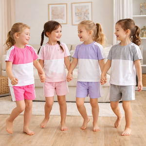 1-13 Năm Trẻ Em Quần Áo Cô Gái Mùa Hè Hai Mảnh Bé Bông Quần Áo Đặt Toddler Cậu Bé Trang Phục Trẻ Em Cô Gái Quần Áo Bộ Bán Buôn - Product Image 6