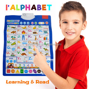 Niños interactivo francés inglés alfabeto Phonic Abc sonido pared gráfico electrónico educativo maestro cartel - Product Image 2