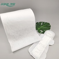Tapis élastique bon marché non tissé pour serviettes hygiéniques Matière première pour serviettes hygiéniques Feuille supérieure