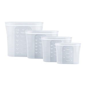 Tái Sử Dụng Tự Niêm Phong Biểu Tượng Tùy Chỉnh Đứng lên <span class=keywords><strong>Ziplock</strong></span> Chân Không Niêm Phong Rõ Ràng Silicone Dây Kéo Khóa Túi Bảo Quản Thực Phẩm Container - Product Image 1