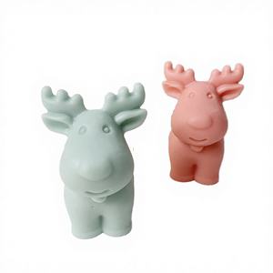 Meka KK931 <b>Christmas</b> Elk Candle Aromatherapy Decoration Disposable Handmade Baking Pinch <b>Silicone</b> Mold - Product Image 2